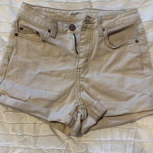Cream Jean shorts